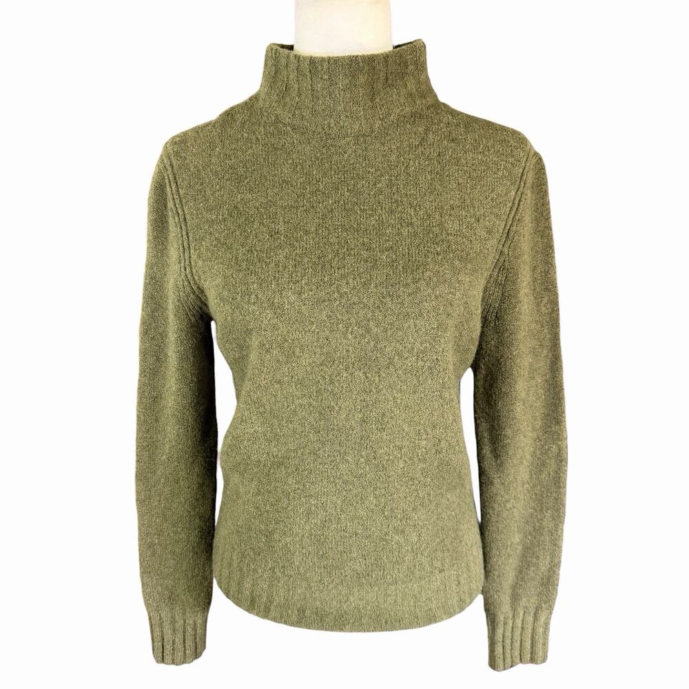 Point Sur Womens Wool Alpaca Blend Sweater S Green Dark Preppy Prep Cozy L/S NWT